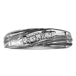 Mens Black Rhodium White Gold Diamond Promise Ring