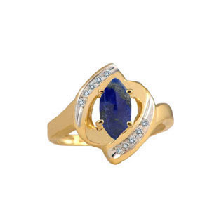 Lapis Rings - Lapis Gemstone Diamond Yellow Gold Ring By Gemologica