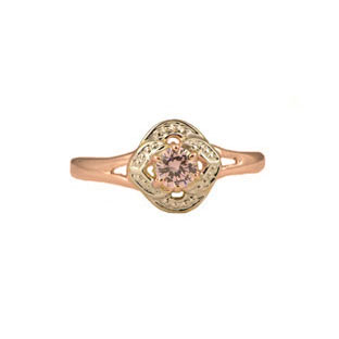 Kid's Pink Sapphire June Birthstone Rose Gold Ring Jewelry