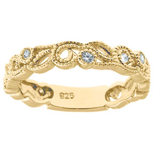 Flower Jewelry - Yellow Gold .3 CT TW Diamond Flower Ring
