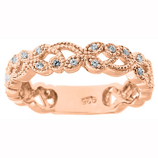 Floral Jewelry - Rose Gold .2 CT TW Diamond Floral Ring