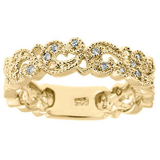 .32 CT TW Diamond Floral Ring In Yellow Gold