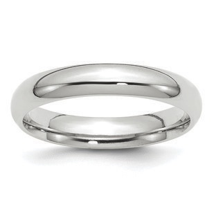 4MM Comfort Fit Plain Wedding Band In 14K White Gold
