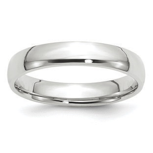 4MM Comfort Fit Lightweight Plain Wedding Band In 14K White Gold