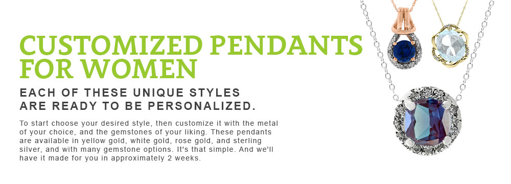 Custom Pendants for Women Personalized Gemstone Pendants Custom Pendants for Women Personalized Gemstone Pendants