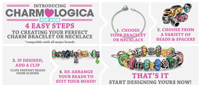 Charmologica - Shop For Kids Custom Charm Bead Silver Bracelets Kids Custom Charm Bead Sterling Silver Bracelets